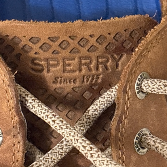 Sperry Men’s Brown Old Money Leather Boat Shoes Size 9 - Picture 3 of 6